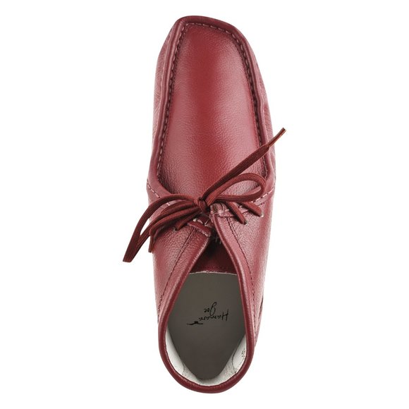 Hamara Joe Burgundy LEATHER DESERT CHUKKA CASUAL BOOTS